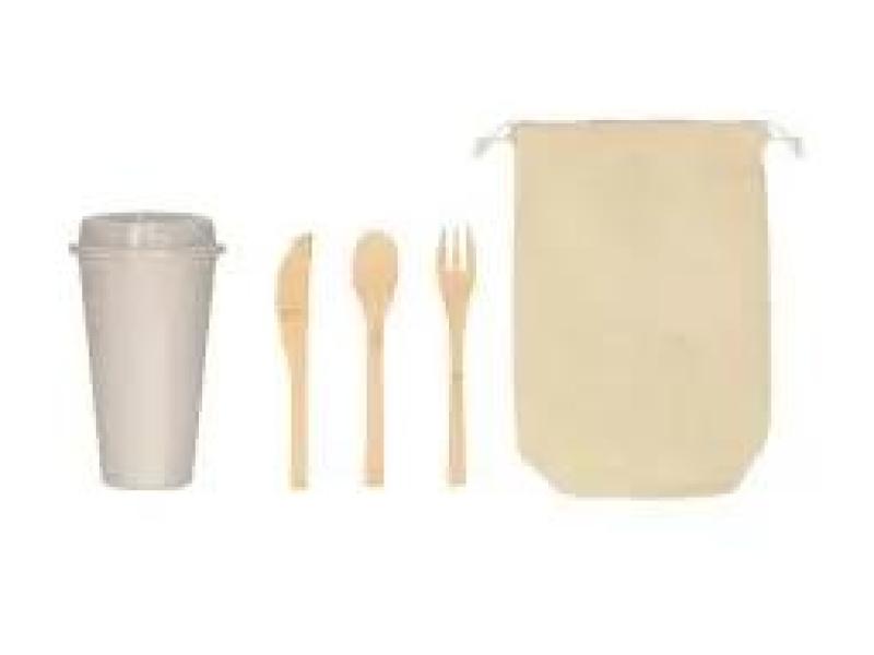 SET DE CUBIERTOS Y VASO